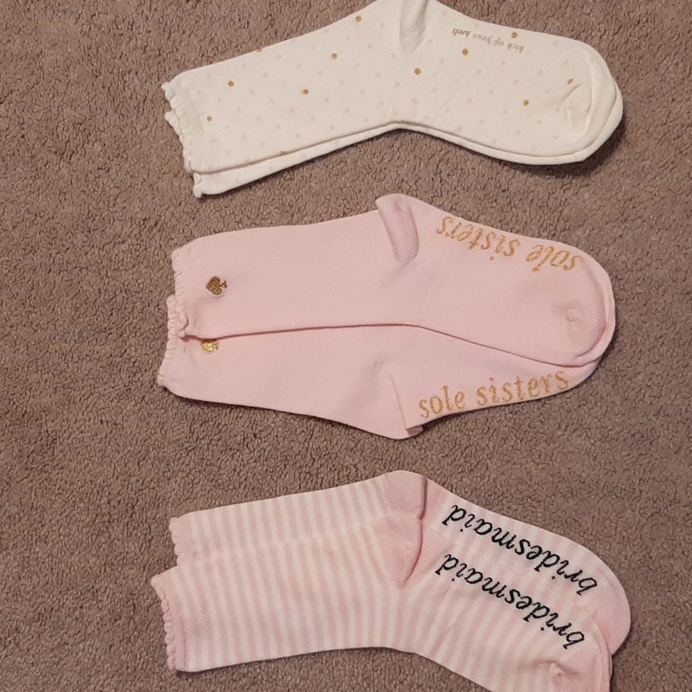 NWOT 3pk Kate Spade crew sock set